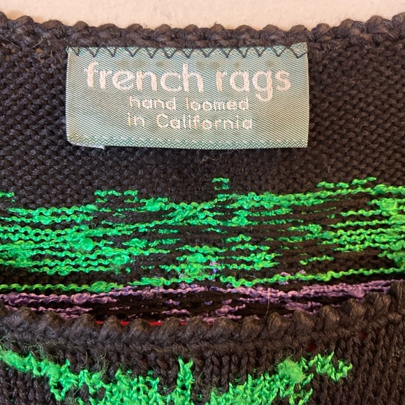 Vintage French Rags Hand-Loomed Fruit Crew Neck Sweater - Picture 15 of 16